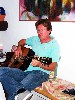 Istvan Korbely, Hungary, and his guitar.