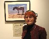 Astrid Hiemer with work she created in Senegal.