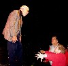 Interacting with his fans.