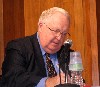 Adams Town Clerk Paul Hutchinson moderated the debate and read questions from the audience.