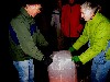 The Rockewells with their lantern.