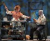 Mrs. Lovett (Monica Wemitt) tells Sweeney Todd (Jim Charles) that she makes "the worst pies in London."
