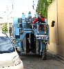 These enormous machines are used to harvest the grapes but have reduced what was once hand labor. 