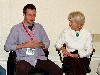 Filmmakers Adam Salky and Sue Gilbert talk about financing their projects. (Seminar photos by Larry Murray)