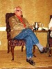 The patrician and reserved Ivory was dressed down in  jeans.