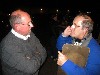 Giving a post election radio interview.
