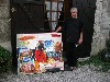 Kalman and his painting.