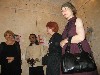 Introducing the artists during the opening.