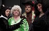 The Christmas Panto features Johnna Murray as Helixa the witch&rsquo;s cat, Judy Staber as Aunty Dote the good fairy, Paul Murphy as Puss and Tom Detwiler as Pollutia von Schtunk the witch. Photo Dan Region.