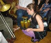 Lubricating the band.