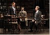 Jack (James Spader) left and his partner Henry (David Alan Grier) interview the accused rapist Charles (Richard Thomas. Production photo by Robert J. Seferstein.