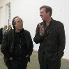 Inigo and Joe Thompson share a moment during the vernissage.