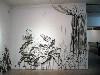 A wall drawing of a crab.