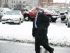 On his way to the reception.