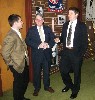 Council members Bond, Marden, and Bona hanging out.