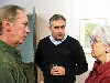 Councilor Boucher with the artists Rick Harlow and Gail Sellers.