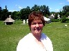 Tina Packer, the founding artistic director of Shakespeare & Company on campus last summer.