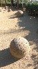 Concrete and stone aggregate Rosary Bollards on the Rosary Path at Park Guell
Photo by M. Favermann, All Rights Reserved
