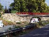 A bridge leads into the village.