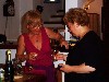 Christine and Dorothea at the end of a long day.