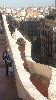 Looking over the Balcony at the Street from the Casa Mila Roof, Photo by Mark Favermann, All Rights Reserved