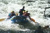 Five rafters with captain in the back