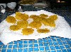 Sliced and pressed plantains