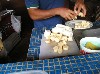 Slicing plantains