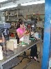 Worker at the wood factory