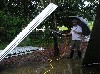 Work goes on rain or shine