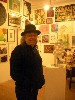 Rich Timperio with the artwork he installed. 