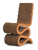 Architect Frank Gehry�s Corrugated cardboard Wiggle Chair, 1972.