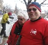 Gail and Phil Sellers were working on an ice sculpture.