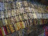 The hangings are created using recycled materials.