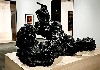 A bronze sculpture by George Condo.