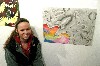 Laura Duncan and her space piece.