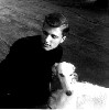 Gerard & Alexis on the rooftop of the Maas-Menken penthouse, Brooklyn Heights, 1960.
Photo by Willard Maas/Archives Malanga.