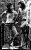 Patti Smith and Robert Mapplethorpe on the fire escape of the Chelsea Hotel, NY.