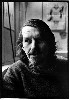 Robert Creeley in his writing shed, Bolinas, 1973.