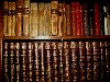 A detail of Wharton&rsquo;s books.