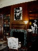 A photo of Wharton at Yale displayed in the library.