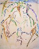 Frog Circle I, 1980, Mixed Media on paper