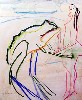 Muddy Encounter, 1981, Mixed Media on paper