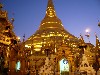 Shwedagon Pagoda at dusk
