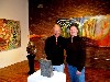 Len with the curator, lighting designer and sculptor, Julie Seitel.
