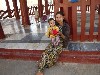 Flower vendor at Shwezigon Pagoda