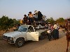 Overcrowded pick-up truck