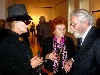 Piene with his wife, Elizabeth Goldring, left, and Astrid Hiemer who worked with him at CAVS for ten years.