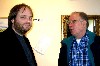 Matt Belanger, left, of Greylock Arts with illustrator Howard Cruse.