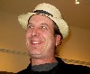 Chris sported a jaunty hat.